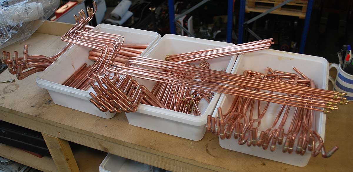 Annealing copper pipework
