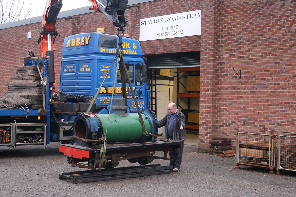 Katie arrives at Station Road Steam