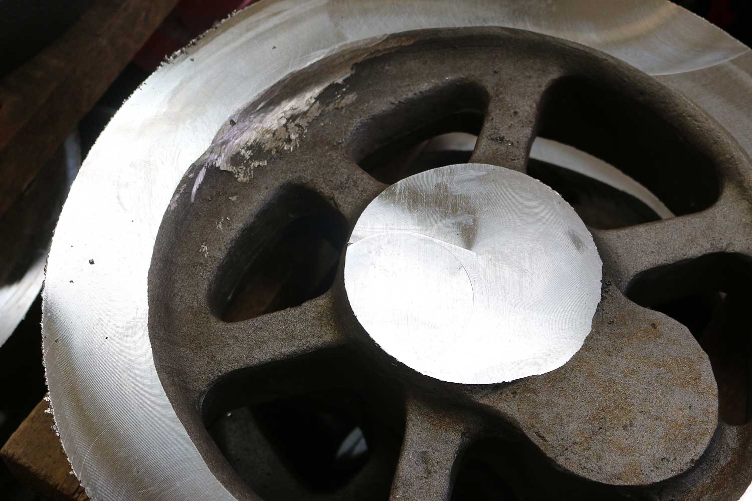 Bagnall wheels, first machining op