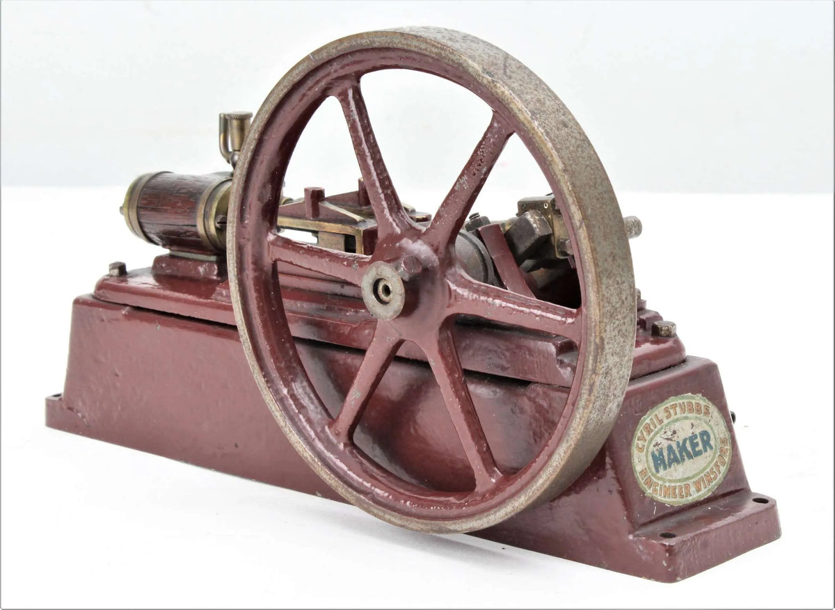 Vintage horizontal mill engine with feed pump