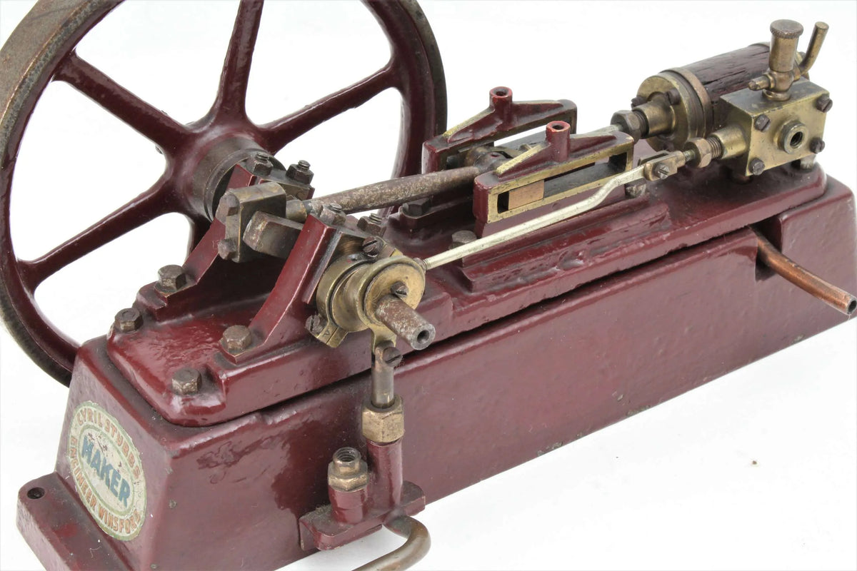 Vintage horizontal mill engine with feed pump