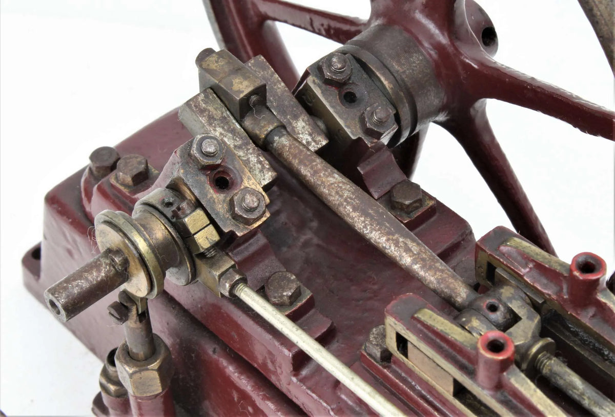 Vintage horizontal mill engine with feed pump