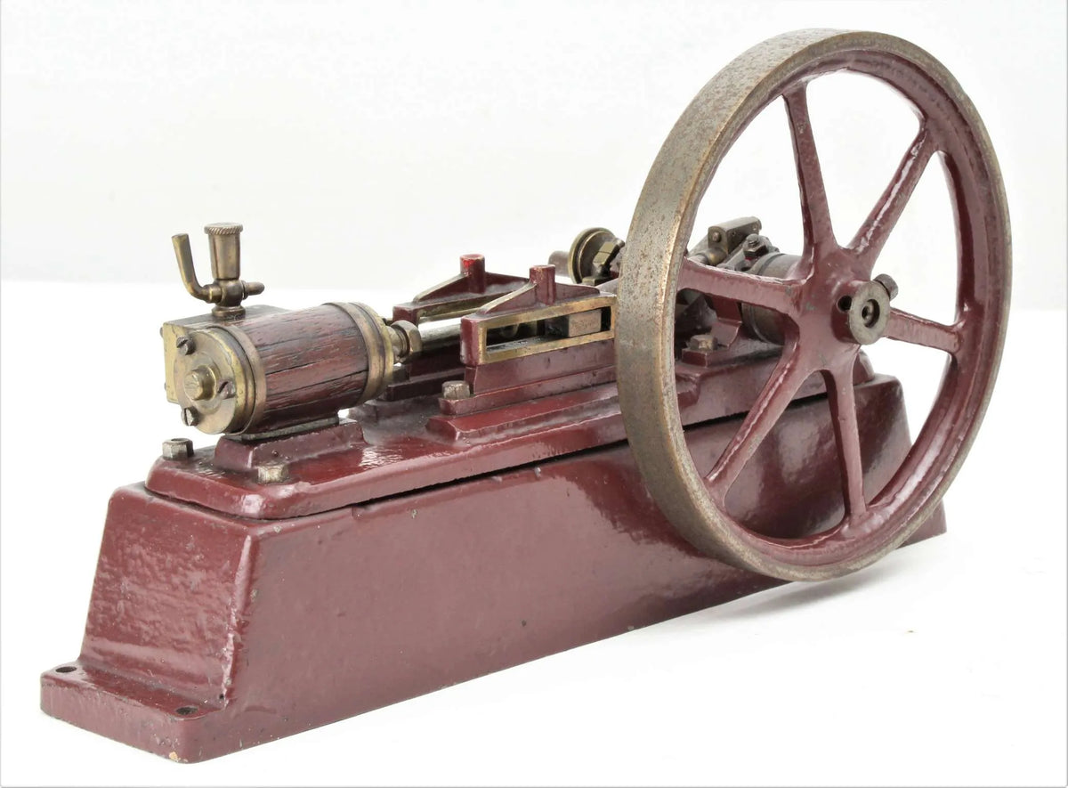 Vintage horizontal mill engine with feed pump