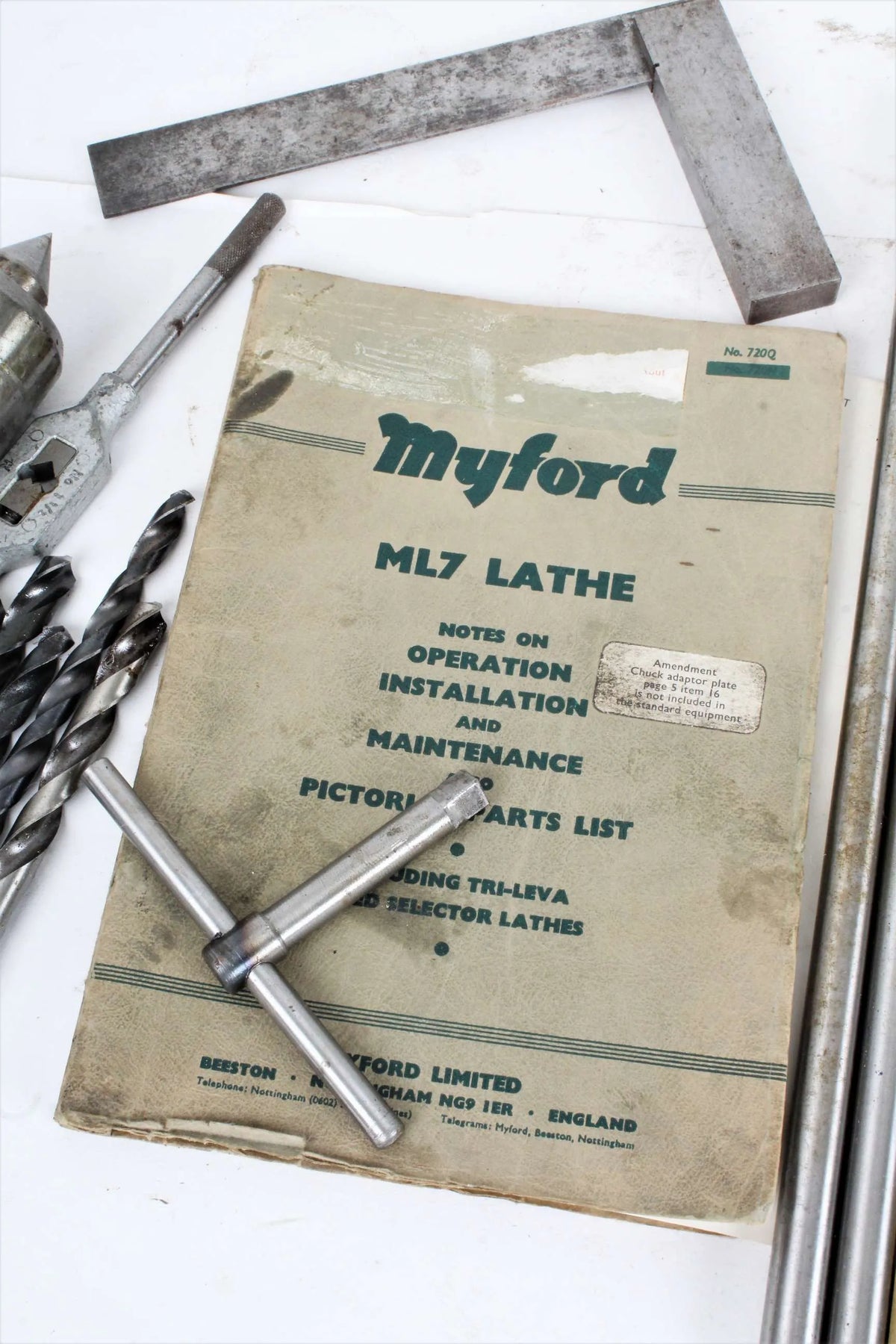 Myford ML7B with cabinet stand