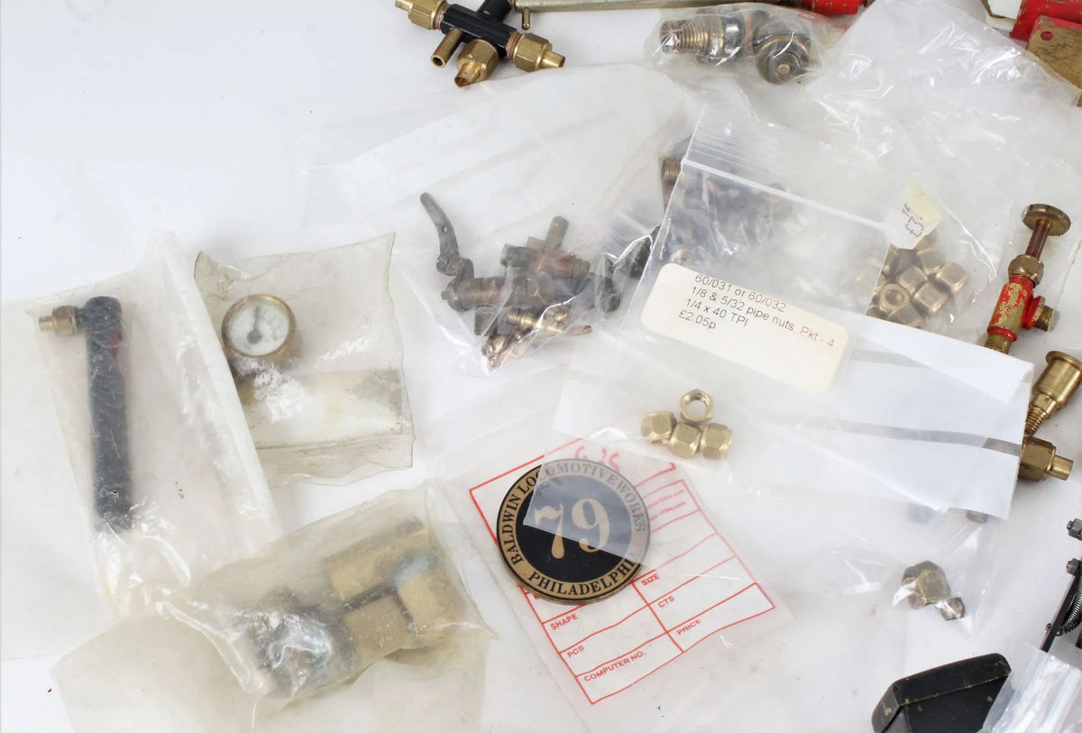Box of fittings - injectors, gauges etc