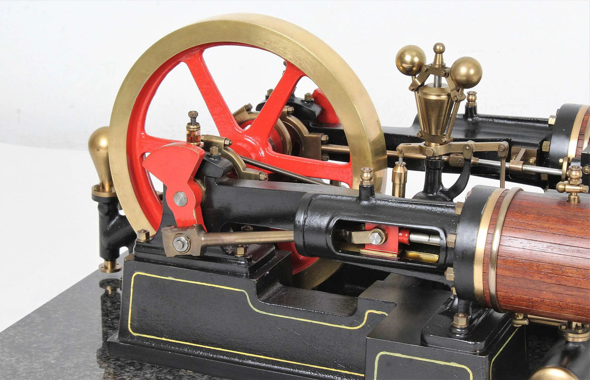 Horizontal twin mill engine