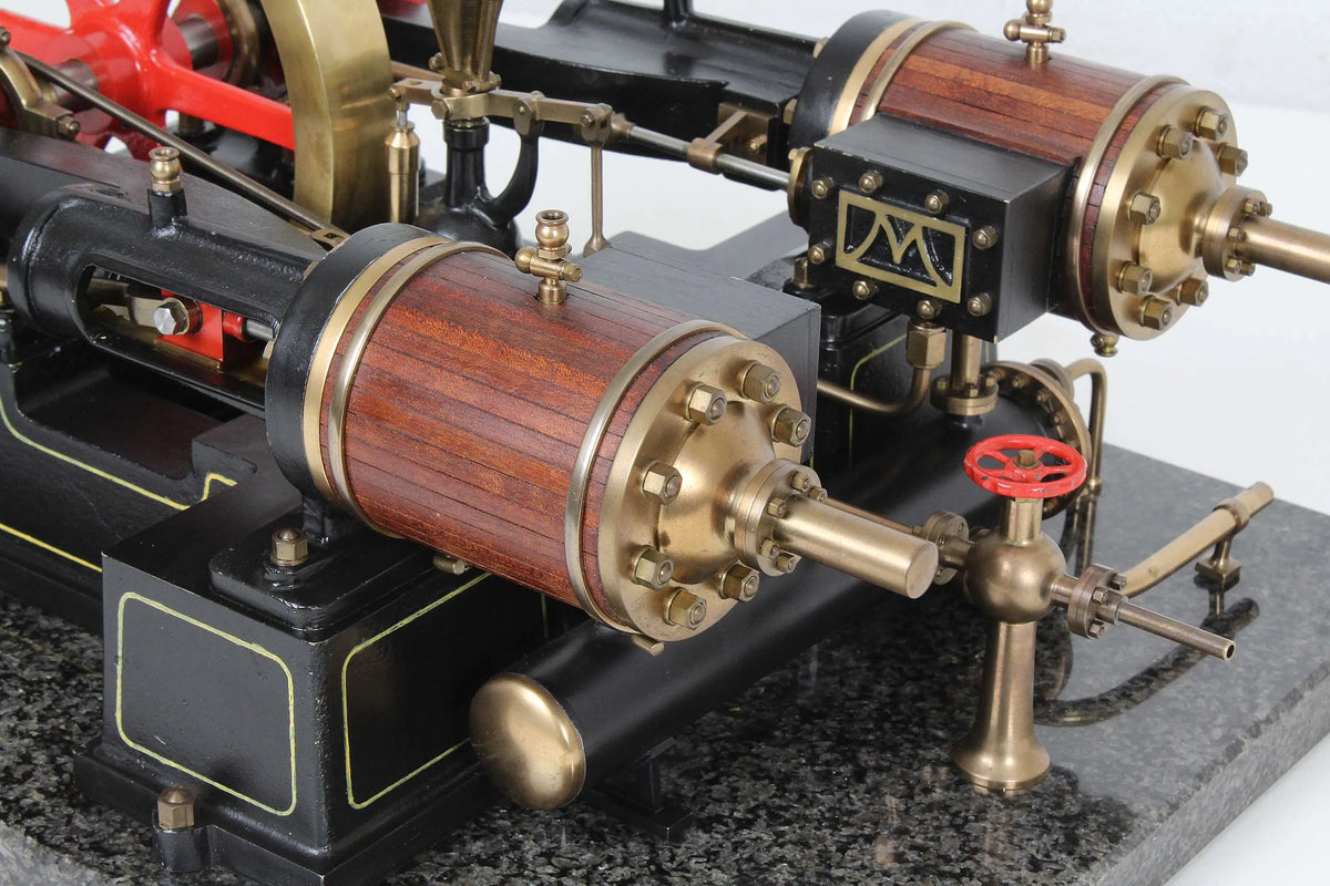 Horizontal twin mill engine