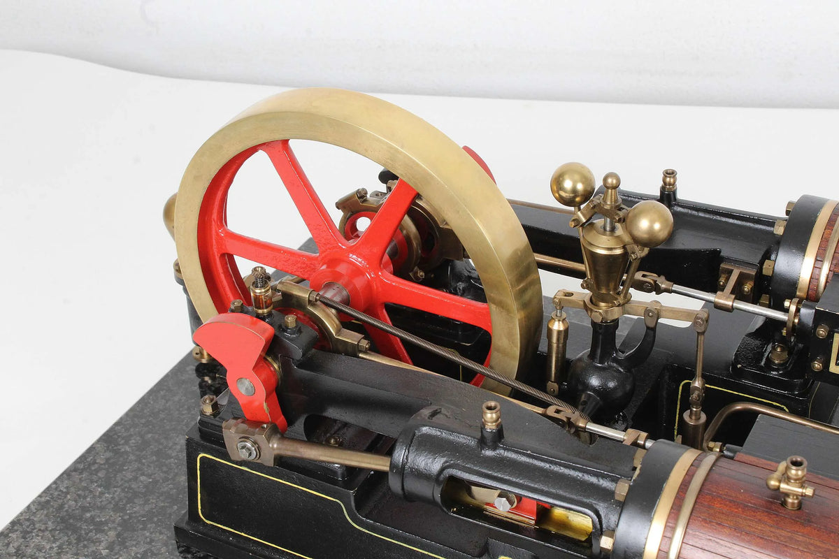 Horizontal twin mill engine