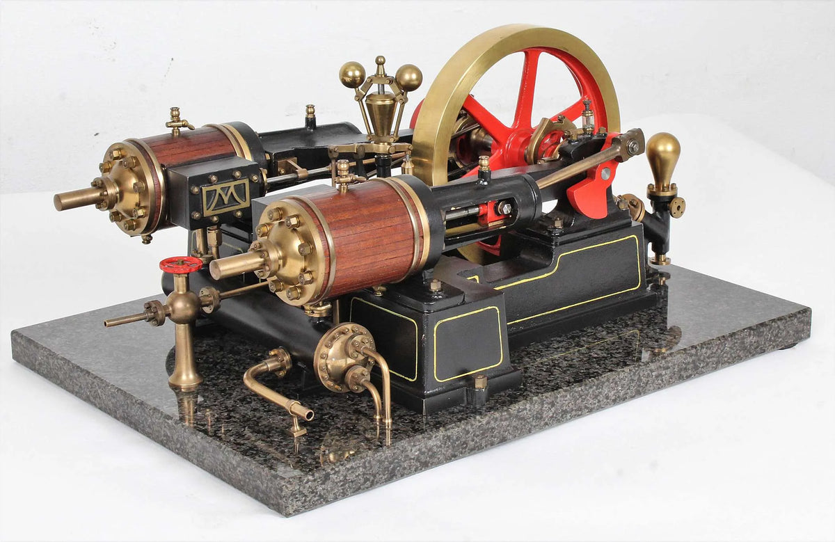 Horizontal twin mill engine