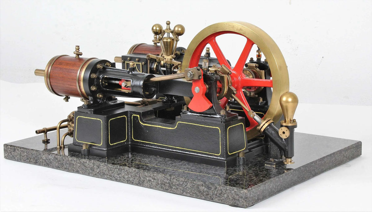 Horizontal twin mill engine