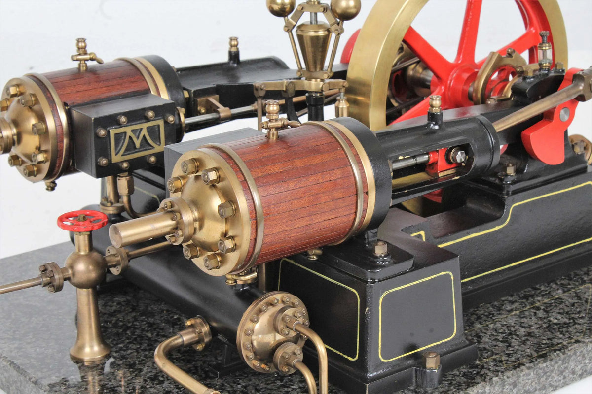 Horizontal twin mill engine