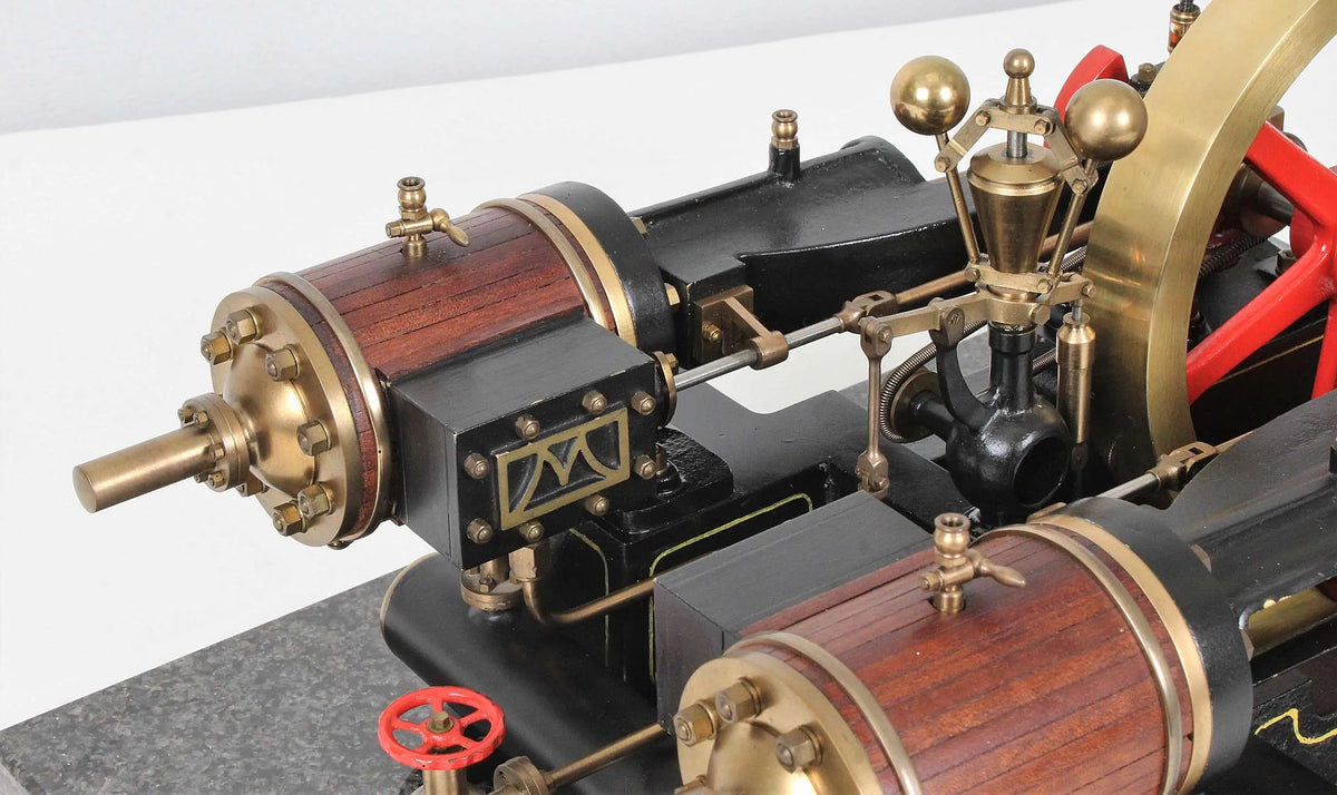 Horizontal twin mill engine