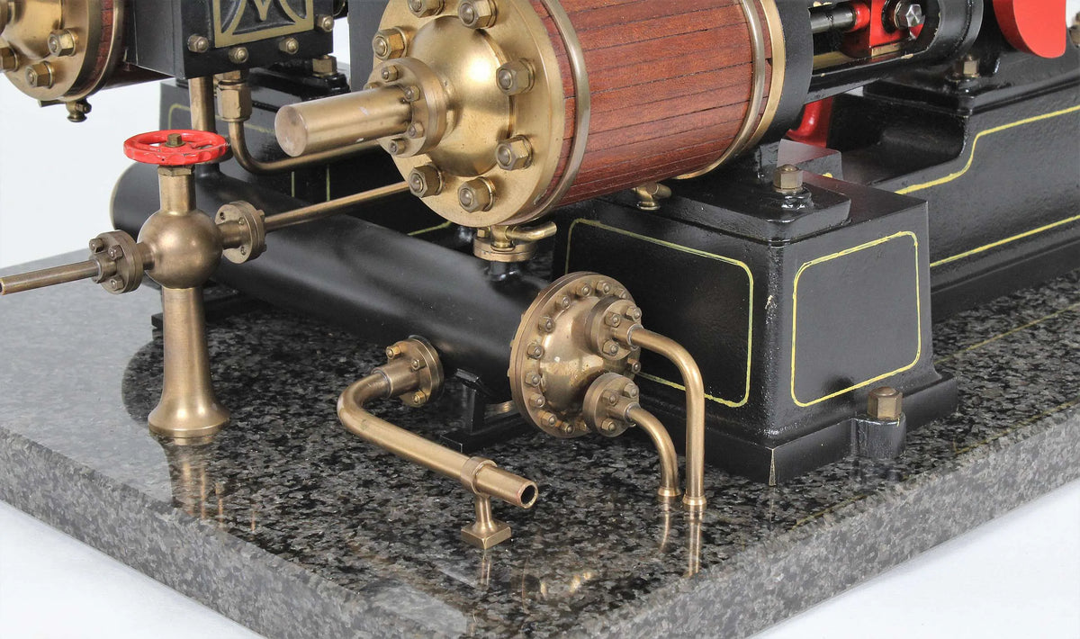 Horizontal twin mill engine