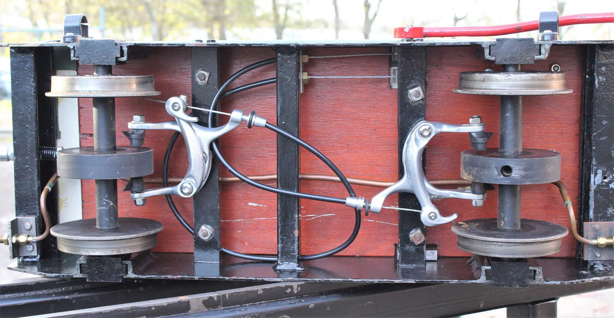 5 inch gauge four wheel braked driving truck