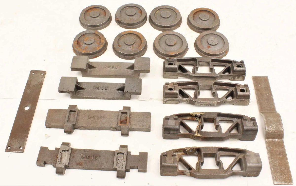 Pair 3 1/2 inch gauge Reeves bogie castings