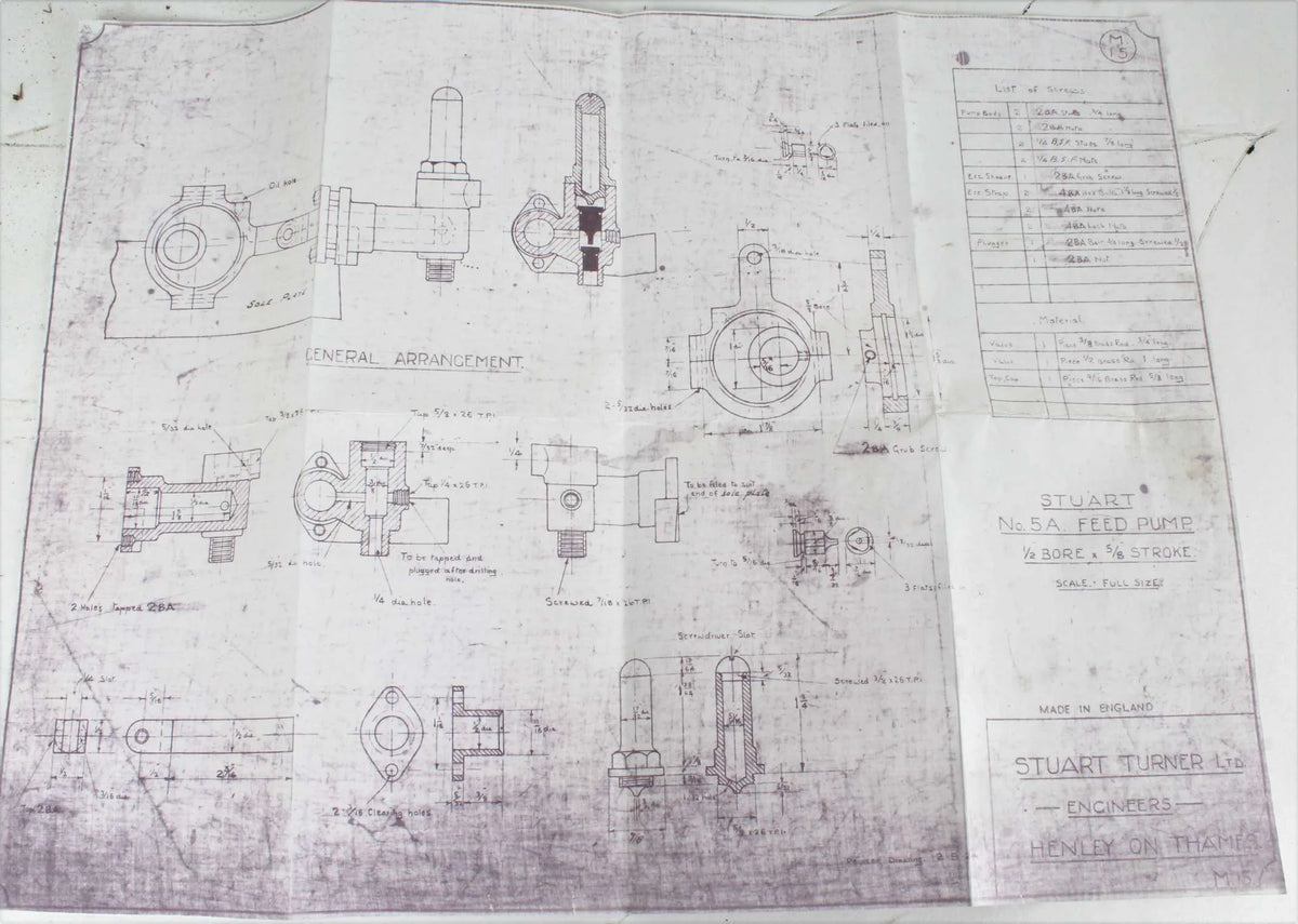 Set Stuart 5A feed pump castings