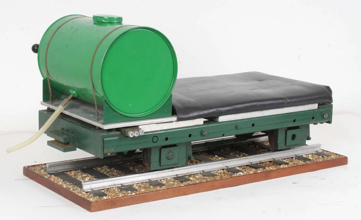 5 inch gauge braked raised level driving truck with water tank