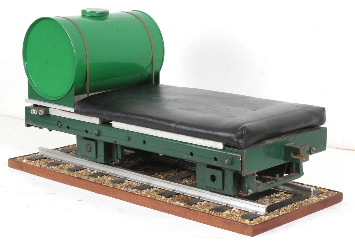 5 inch gauge braked raised level driving truck with water tank