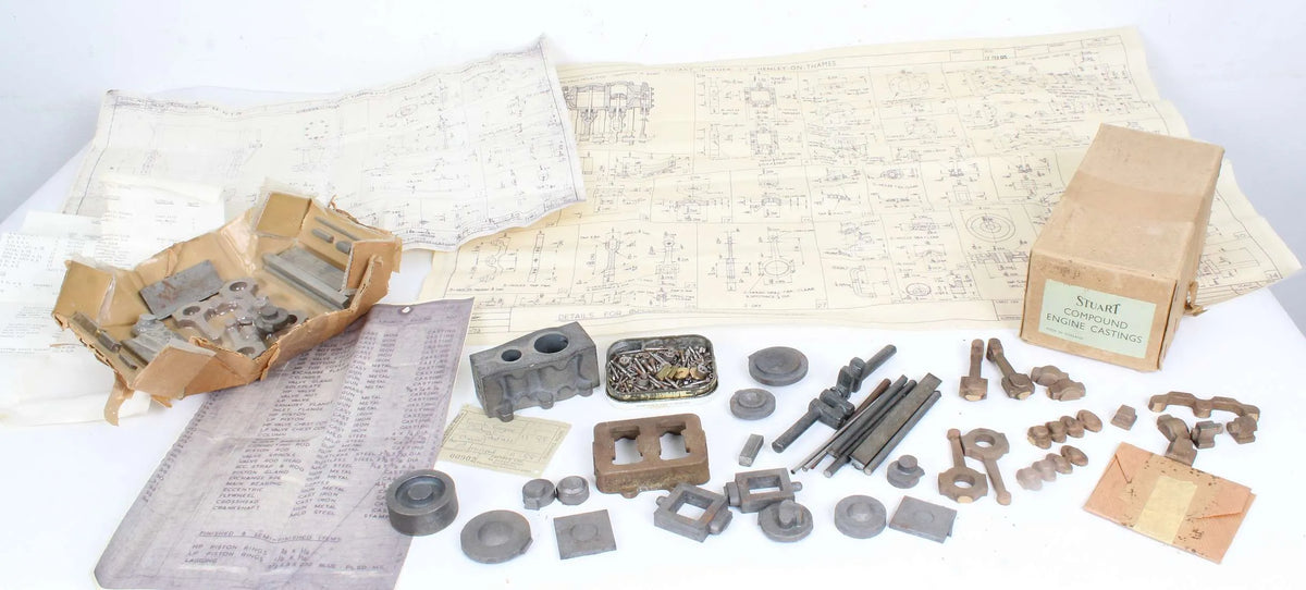 Stuart Compound Launch castings with reversing gear