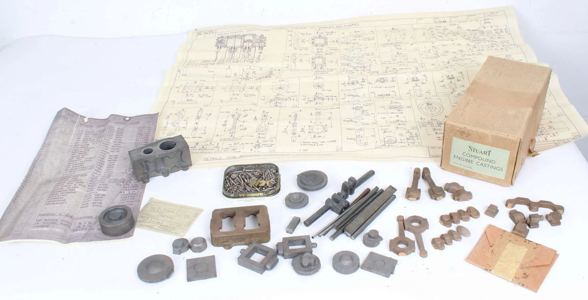 Stuart Compound Launch castings with reversing gear