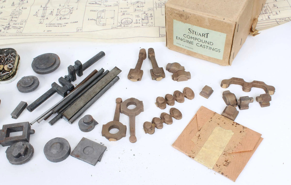 Stuart Compound Launch castings with reversing gear