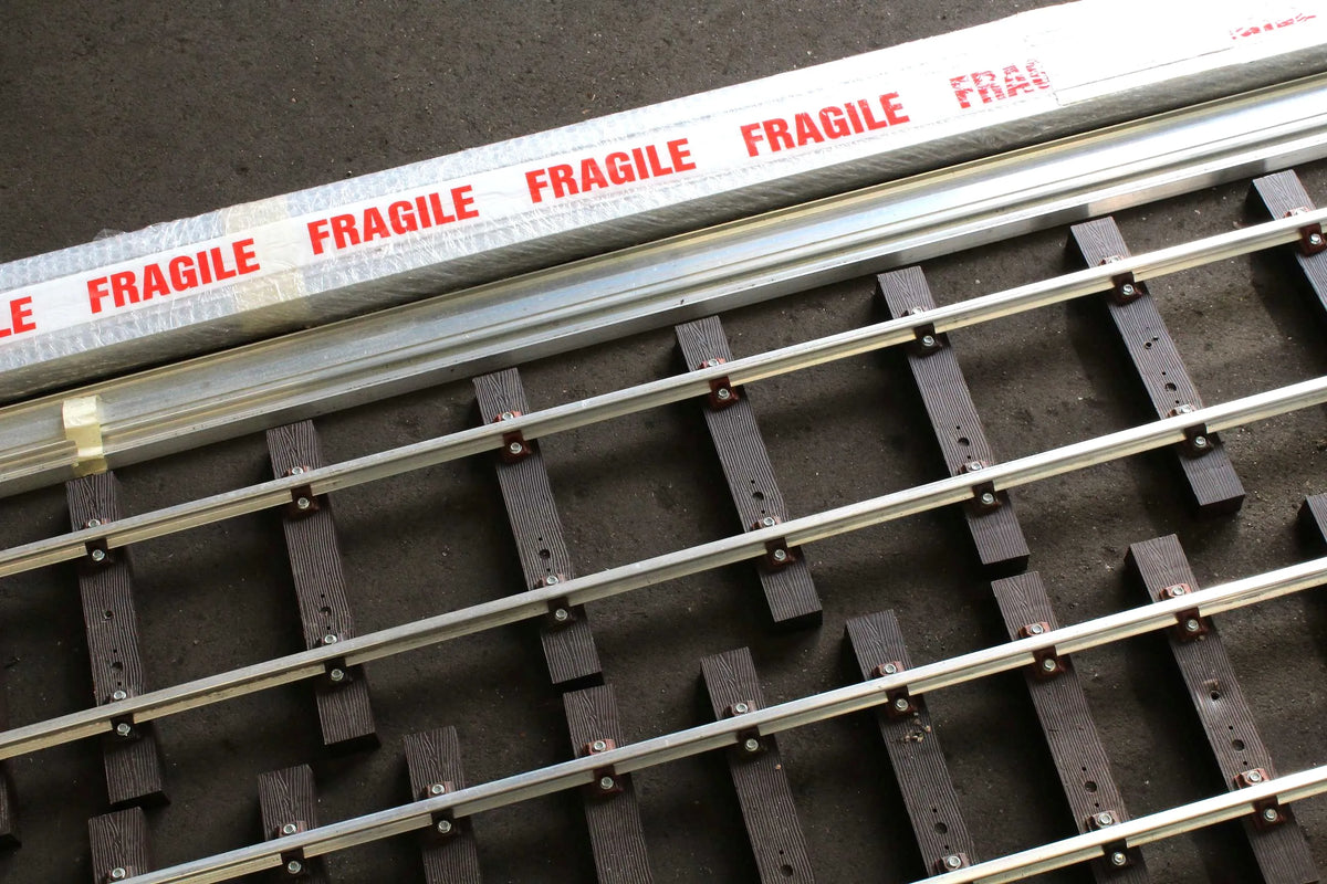 35 lengths new aluminium 16mm rail & 2 track panels