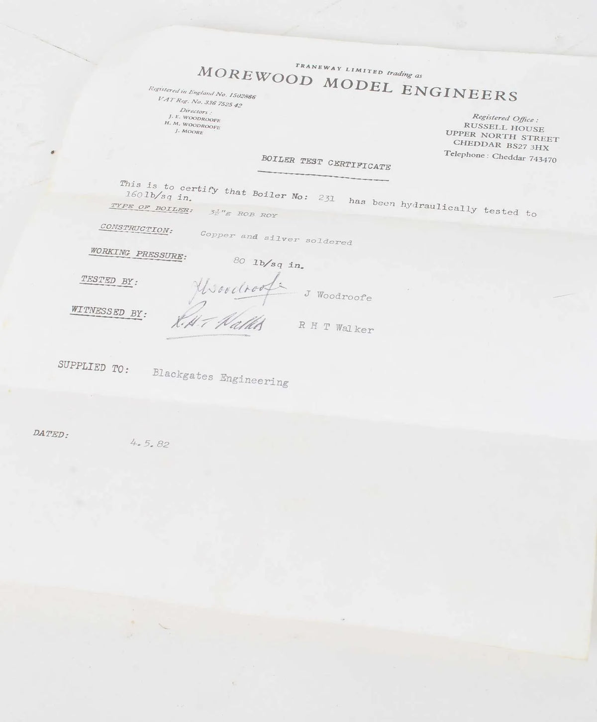 3 1/2 inch gauge "Rob Roy" 0-6-0T with commercial boiler