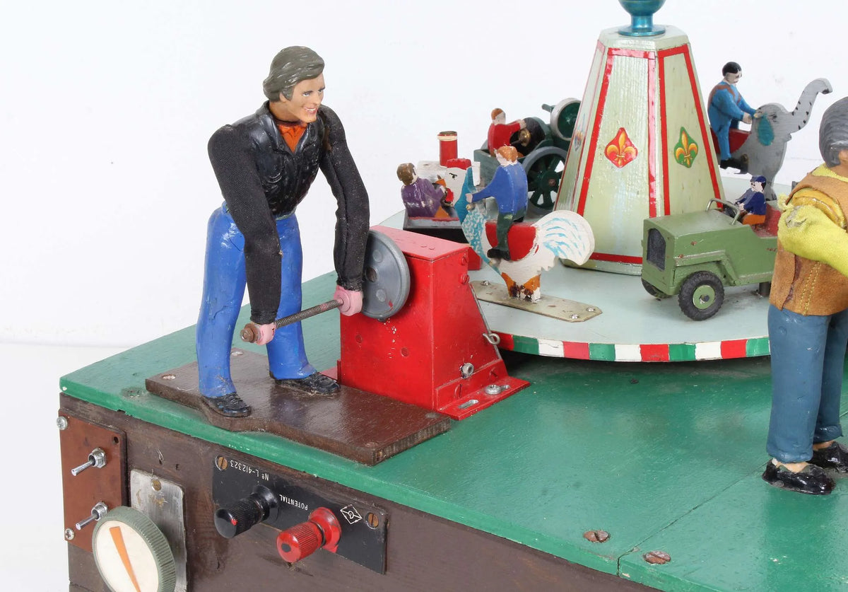Fairground "Test your Strength" stall & juvenile roundabout