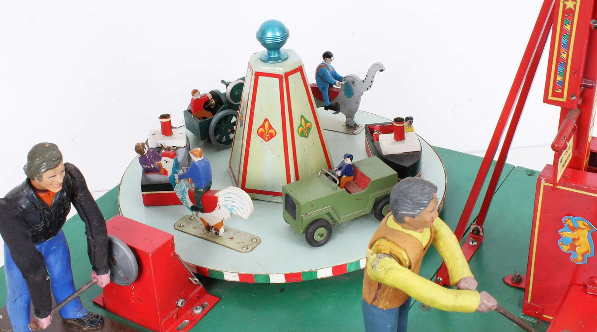 Fairground "Test your Strength" stall & juvenile roundabout