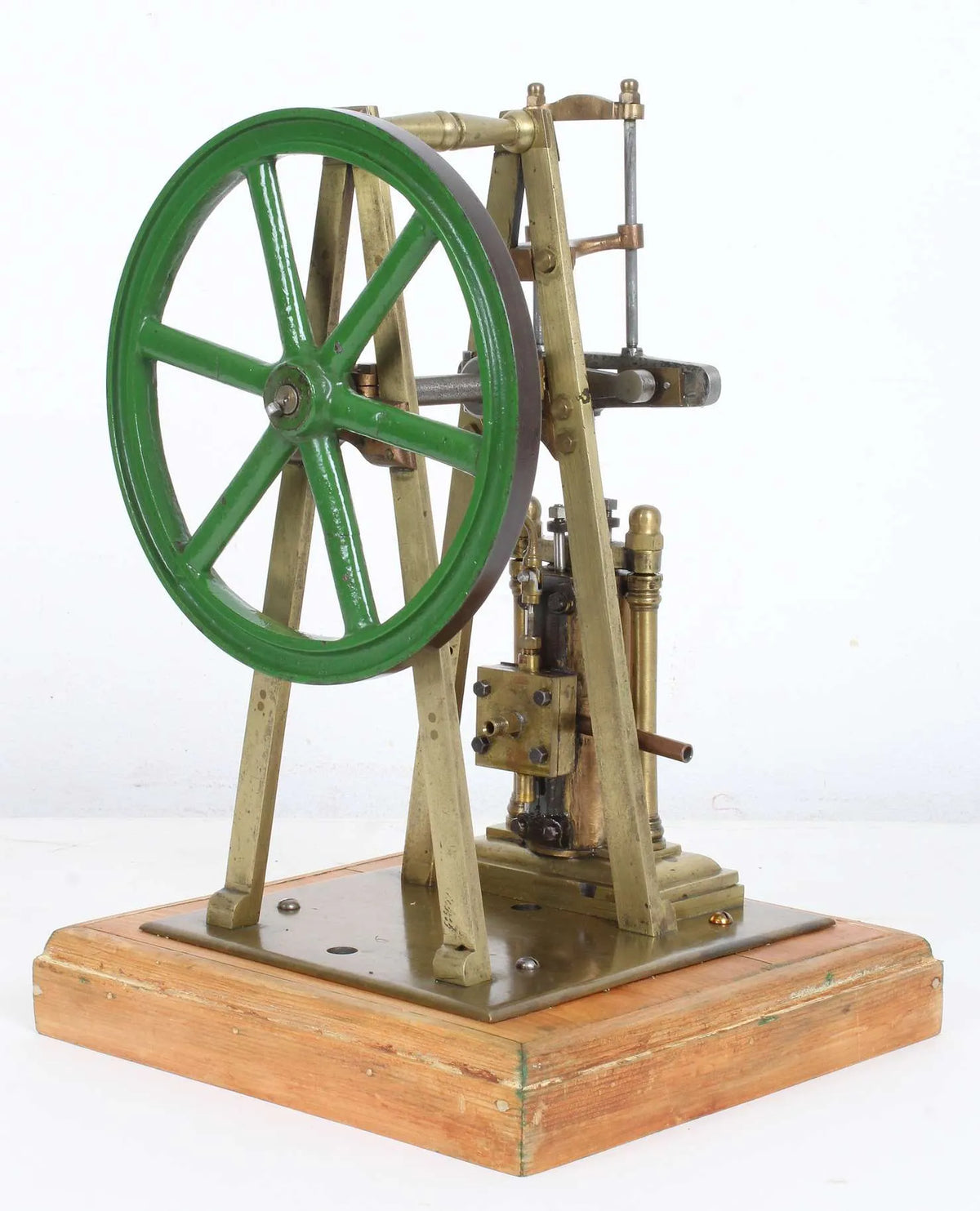 Brass Scotch crank engine