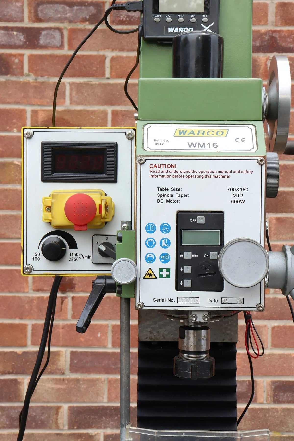 Warco WM16 mill with DRO & power feed