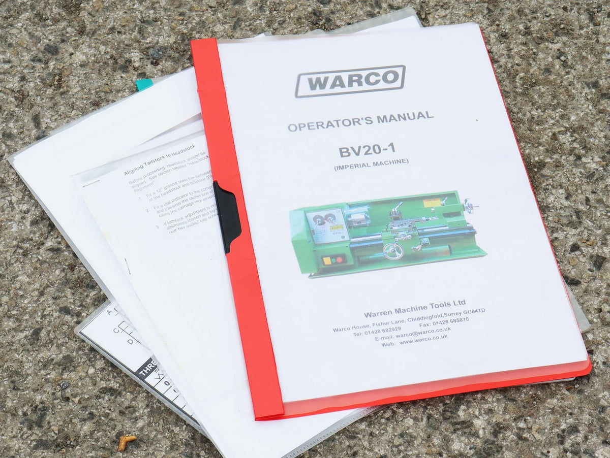 Warco BV20 lathe