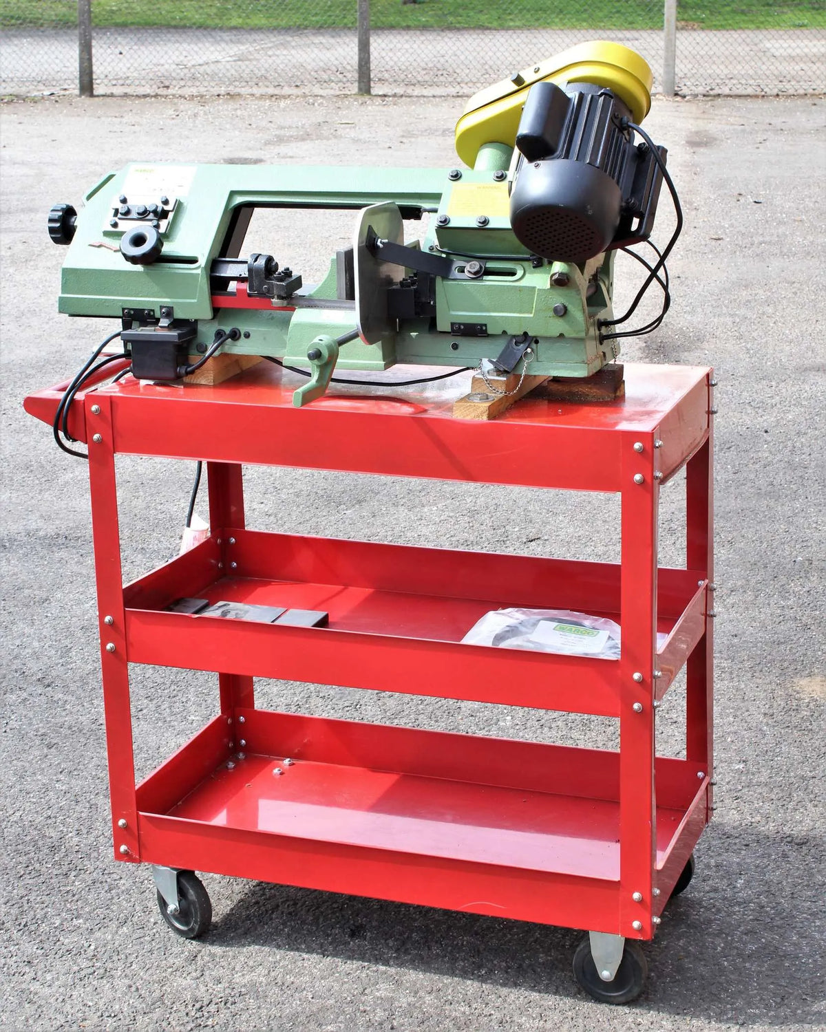 Warco bandsaw with trolley