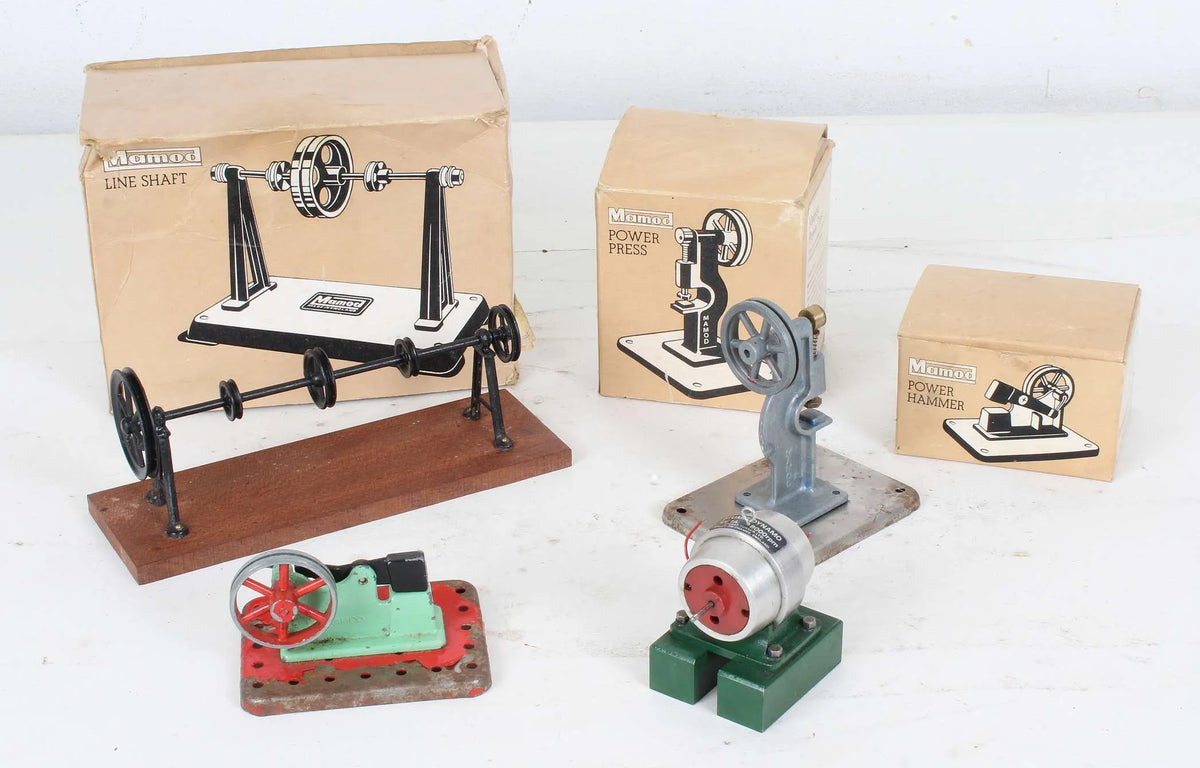 Mamod power press, hammer, lineshafting & dynamo