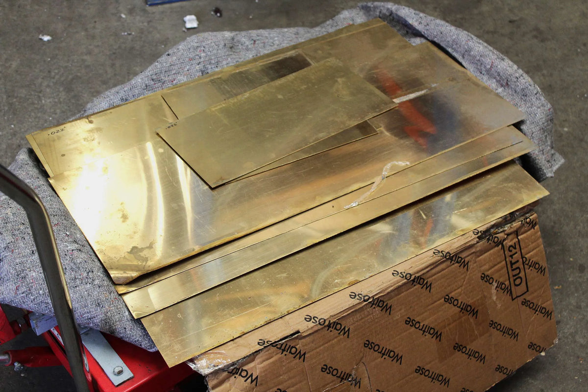 Seven brass sheets
