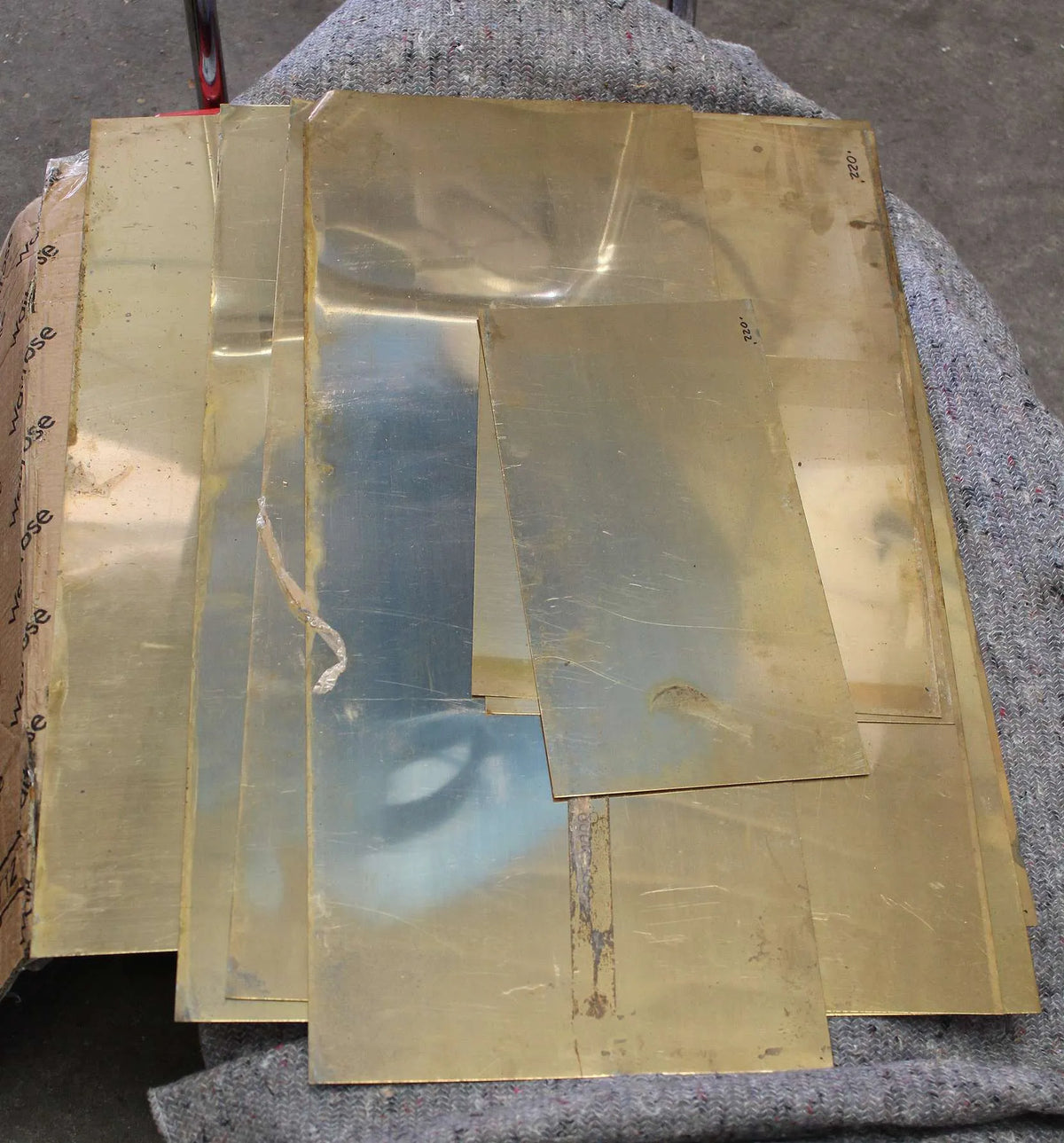 Seven brass sheets