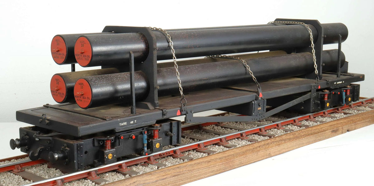 5 inch gauge bogie flat bed truck