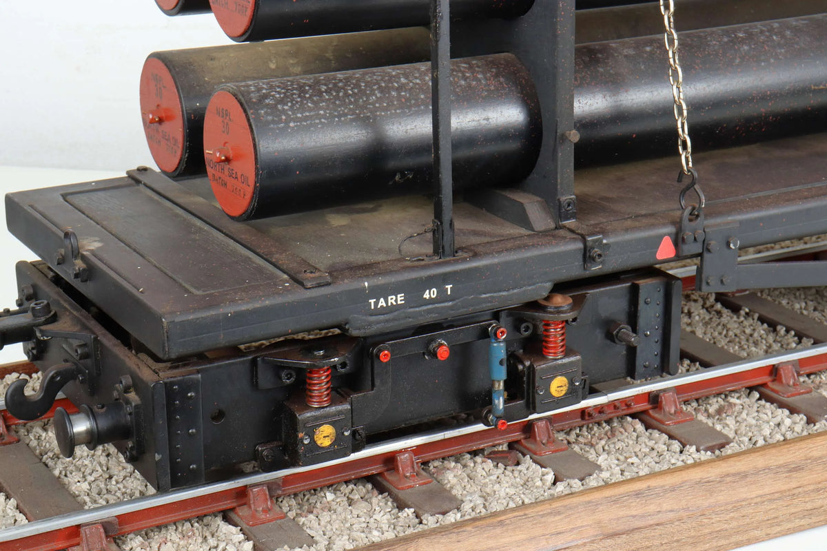 5 inch gauge bogie flat bed truck