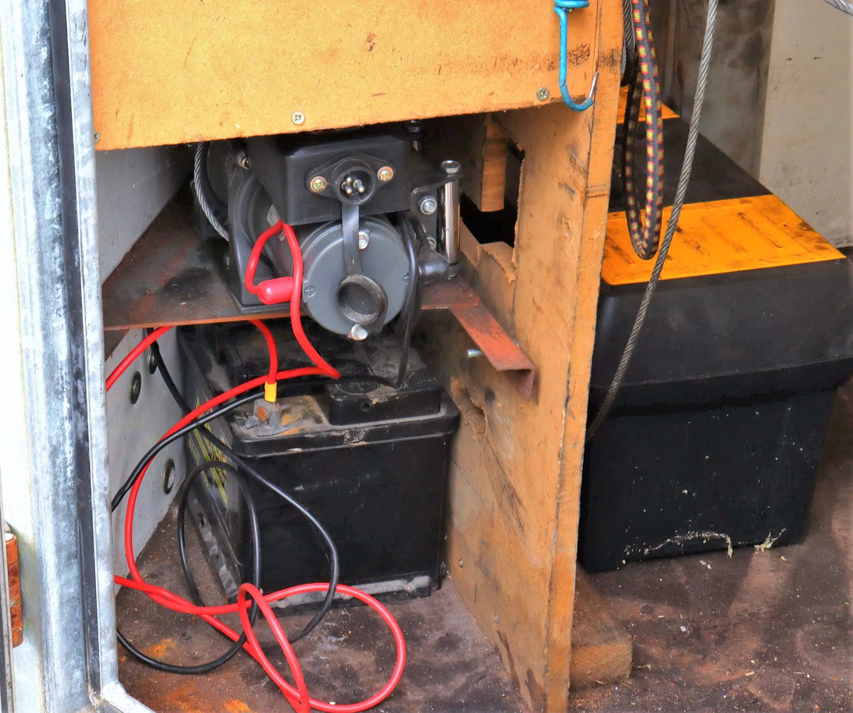Ifor Williams two wheeled box trailer with winch