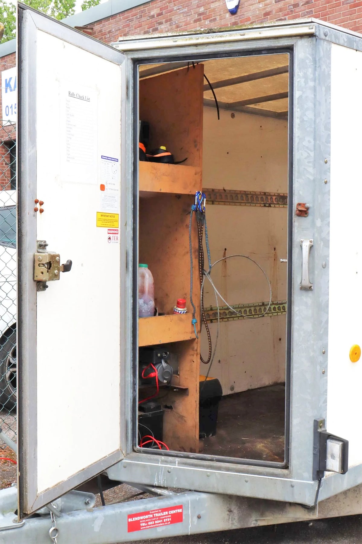 Ifor Williams two wheeled box trailer with winch