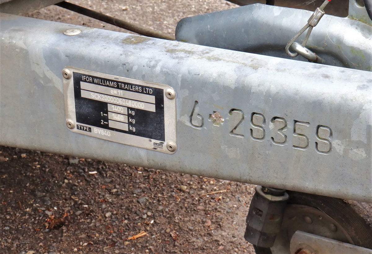 Ifor Williams two wheeled box trailer with winch