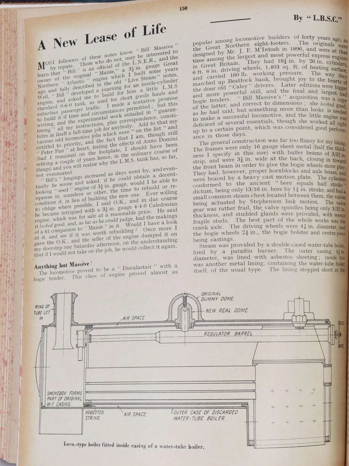 3 1/2 inch gauge Caledonian Railway "Dunalastair" 4-4-0