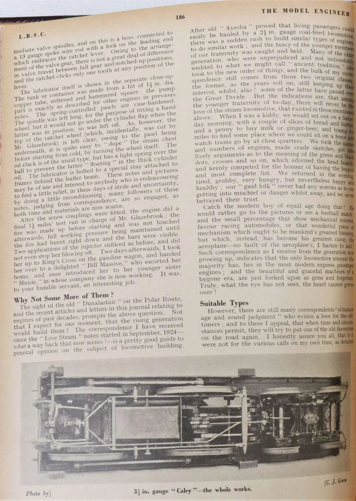 3 1/2 inch gauge Caledonian Railway "Dunalastair" 4-4-0