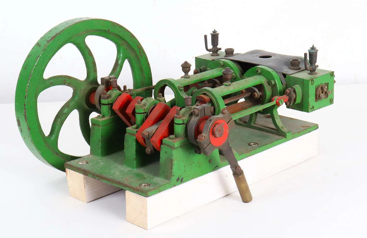 Large scratch-built horizontal twin engine