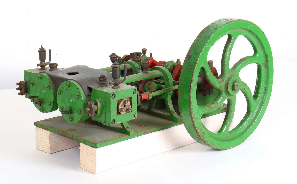 Large scratch-built horizontal twin engine