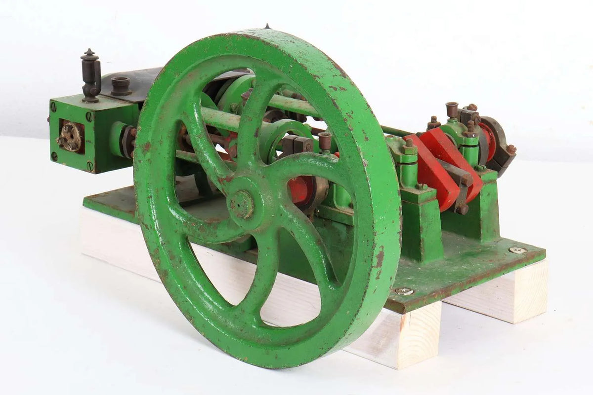 Large scratch-built horizontal twin engine