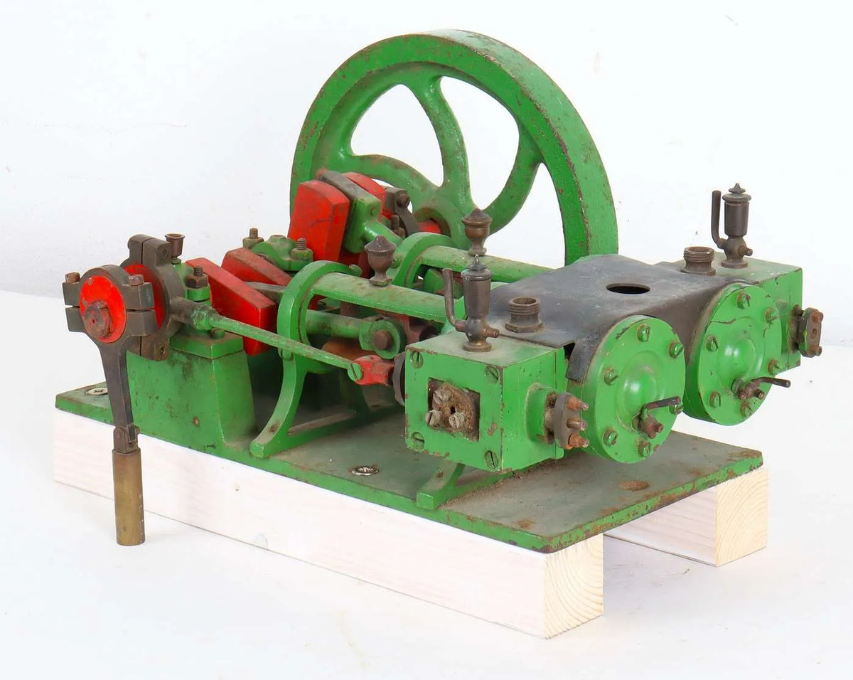 Large scratch-built horizontal twin engine