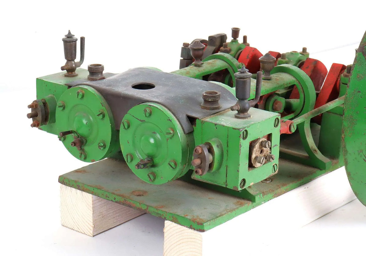 Large scratch-built horizontal twin engine