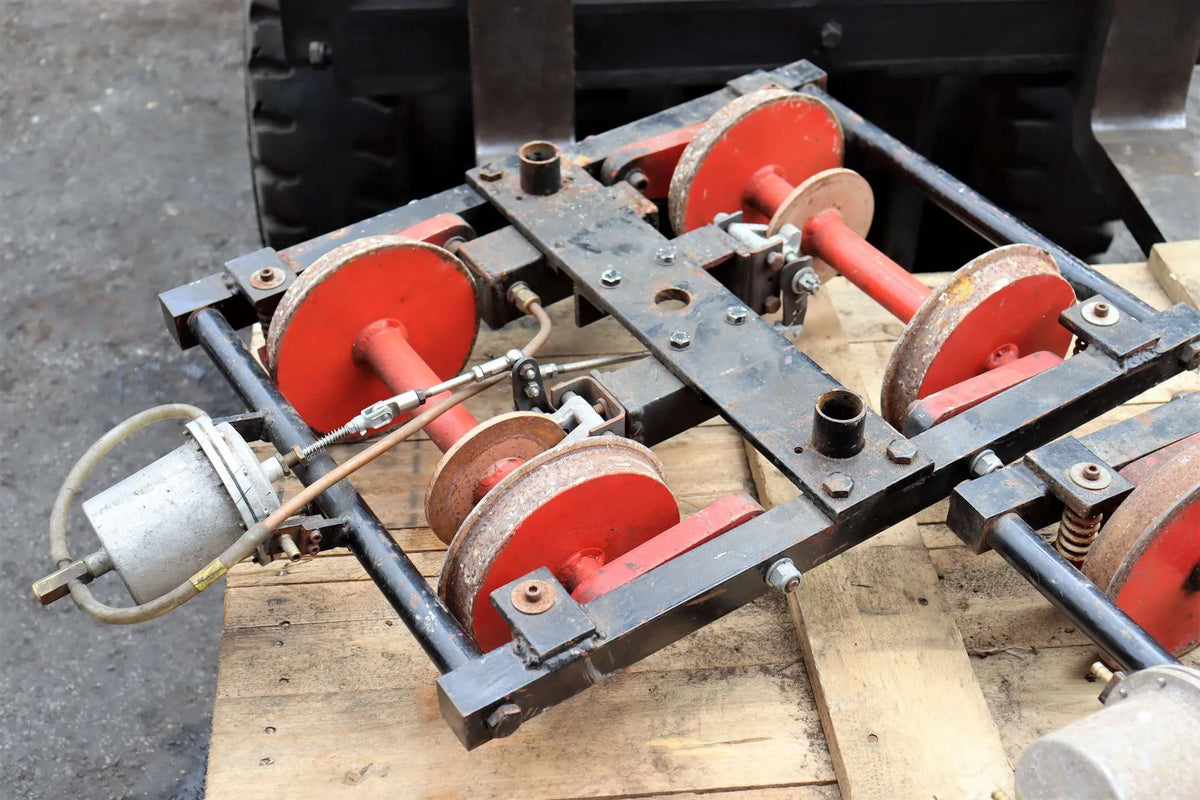 Pair 10 1/4 inch gauge air-braked bogies