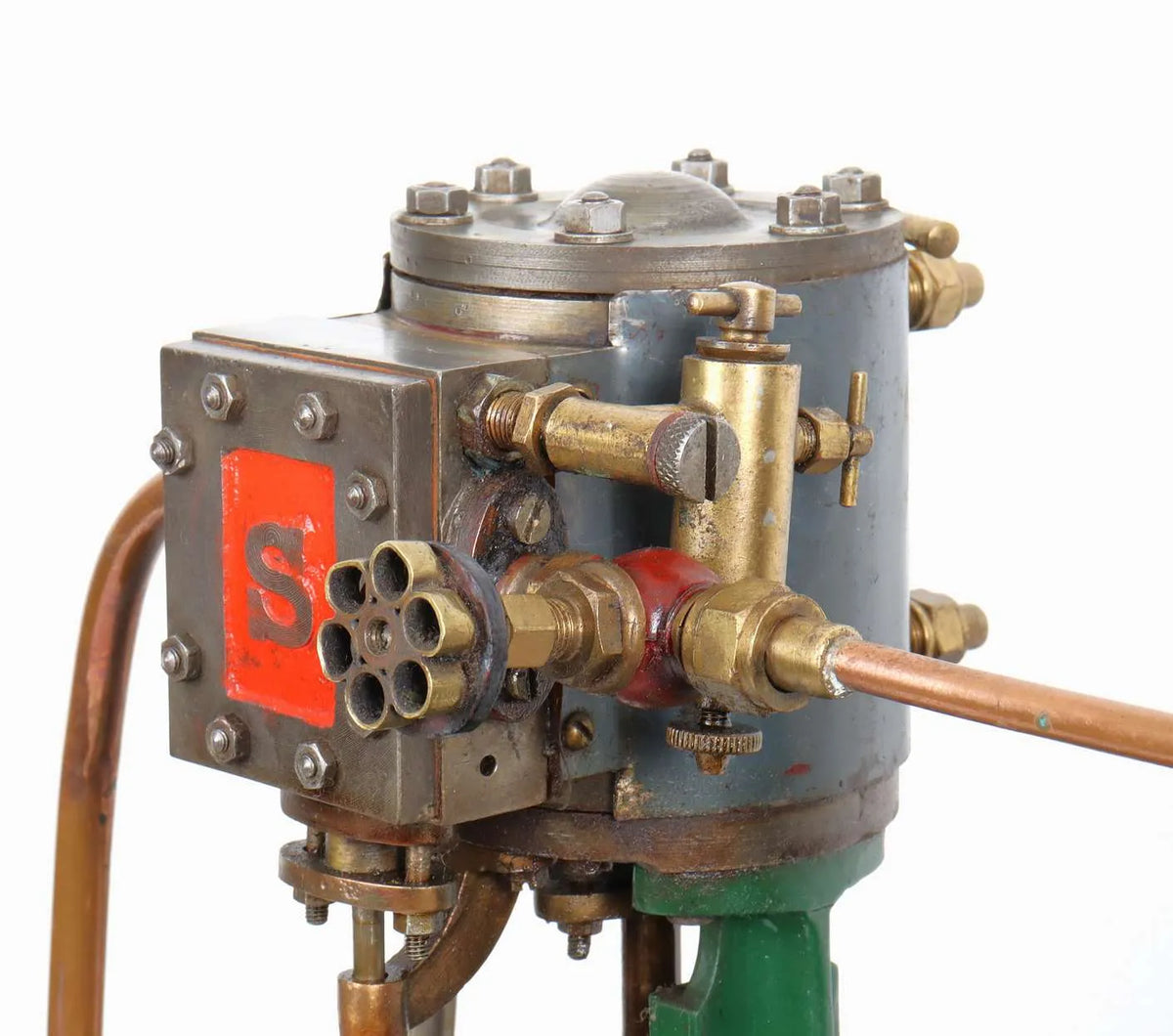 Stuart No.1 with vertical boiler on iron-wheeled trolley